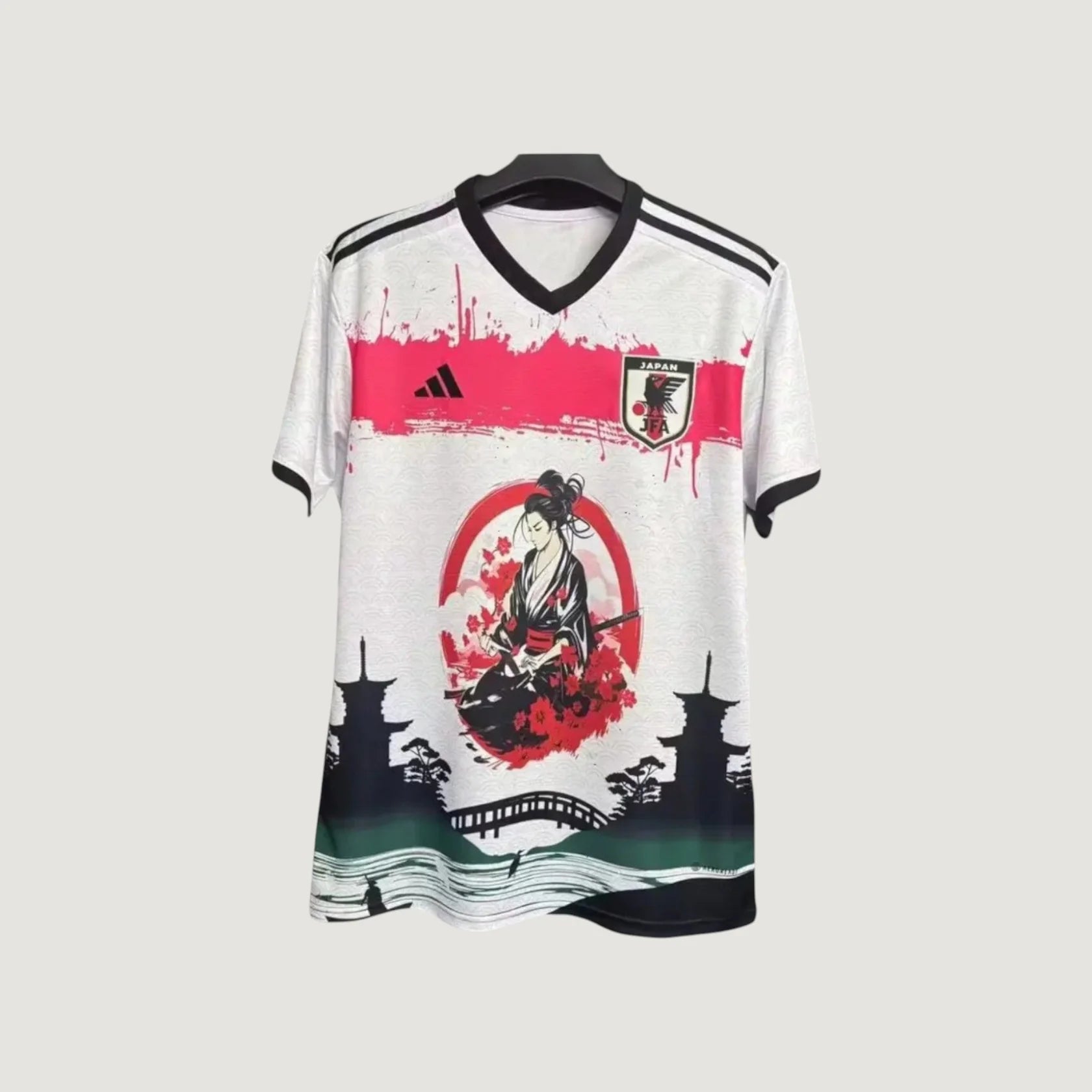 Japon – Maillot Concept Samouraï 25/26 – Blanc & Rouge